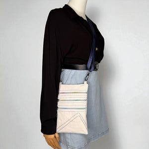 Upcycled Sailcloth Triple Zipper Crossbody Bag (3T1)