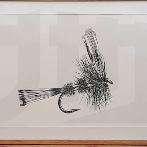 Royal Coachman - Atado de moscas - Ilustración - impresión de pesca con mosca - pesca - descarga digital - obras de arte de pesca con mosca - obras de arte de pesca - trucha