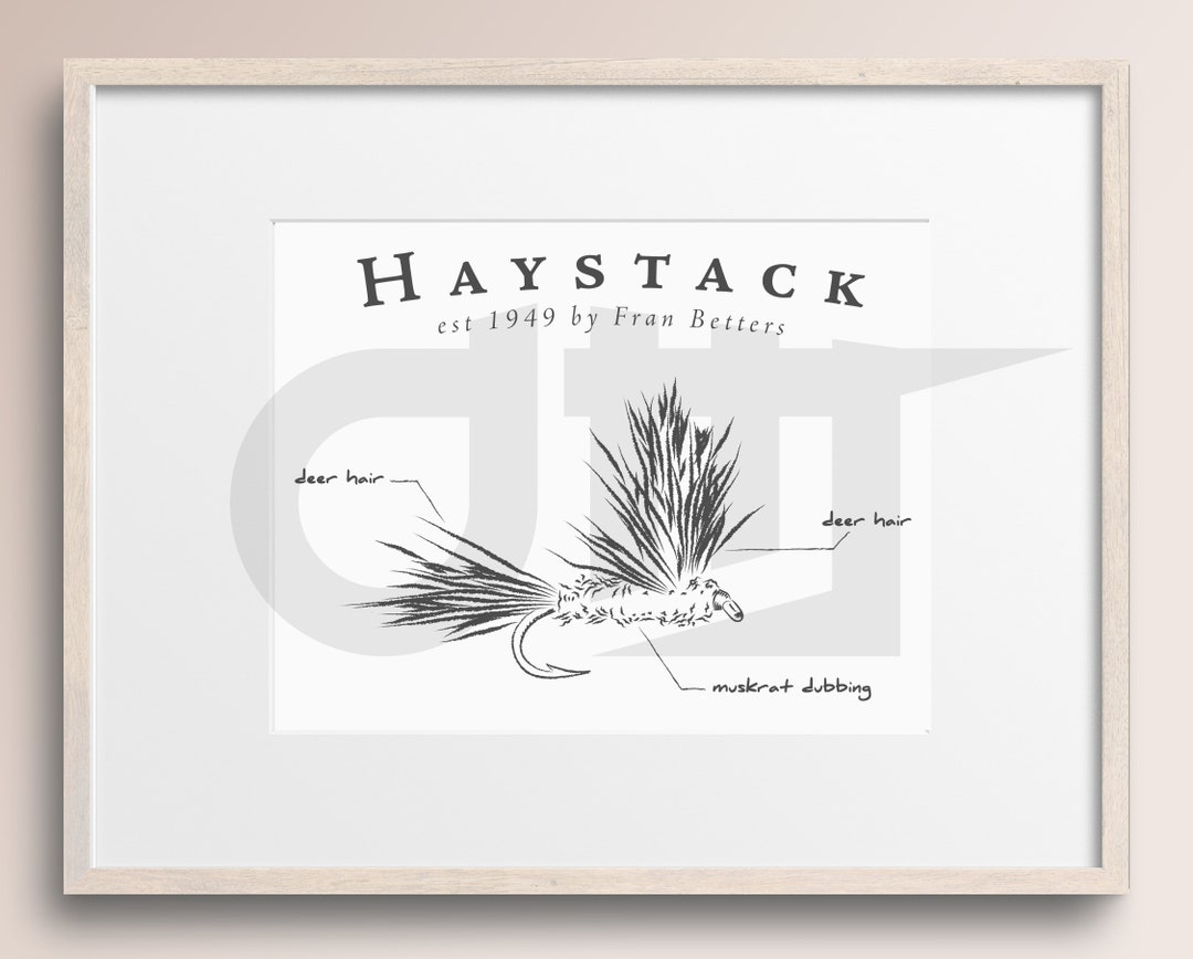 Haystack Dry Fly - Fly Tying - Illustration - Fly Fishing Print ...