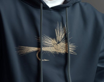 Parachute Adams dry fly Unisex Hoodie - fly fishing gear - fishing sweatshirt - fly tying - dry flies - trout fishing - rainbow - brown