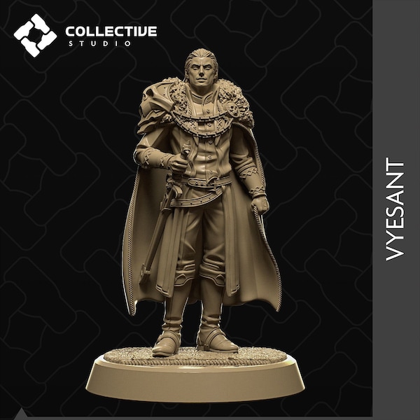 Vampire Lord | US Delivery | Unmounted | 3D Printed Miniature for DnD TTRPG Games | Curse of Strahd |