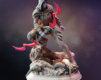 Exrin - Drow Ranger | 3D Printed DnD Miniature for Tabletop D&D RPG | 28/32mm/75mm |