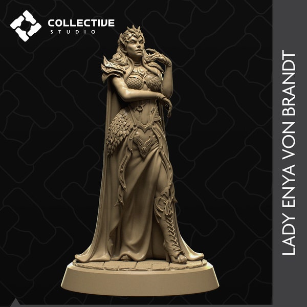 Lady Enya | Elf Queen | Vampire Bride | 3D Printed Miniature for DnD TTRPG Games |