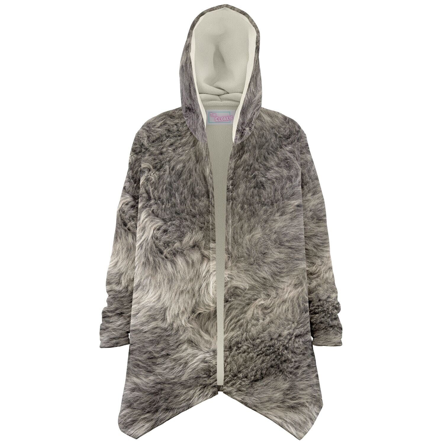 Gray Fax Fur Cloak Blanket Cloak Fleece Cloak Hoodie Cloak Etsy