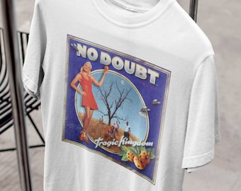 No Doubt Album Cover T-shirt met Gwen Stefani Shirt met Tragic Kingdom Cover T-shirt zonder twijfel T-shirt zonder twijfel T-shirt