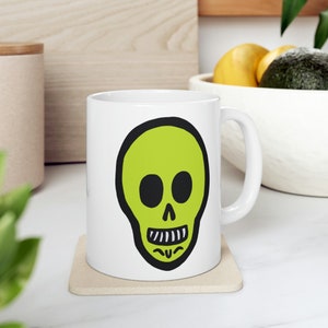 Green Alien mug for a gift for an Alien Lover Mug With Green Alien Mug Space Mug with Alien Gift Work Mug for Colleague