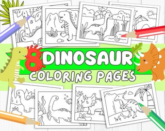 Cute Dinosaur Coloring Pages For Kids, Baby Dinosaur Coloring Pages, Easy Coloring, Dinosaur Printables, Dinosaur Activities, Dinosaur Party