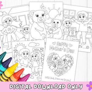 Mothers Day Coloring, Mothers Day Coloring For Kids, Easy Coloring, Mothers Day Printable, Mothers Day Activity, Best Mom Ever Gifts, Best Mom, Mothers Day Card, Kids Coloring, Coloring Pages, Spring Coloring, Easy Printable