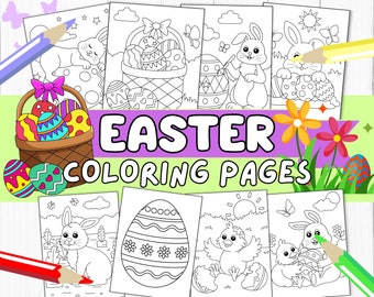 Easy Easter Coloring Pages for Kids Toddlers Preschoolers Toddlers Coloring Book Easy Coloring Pages Easter Printable Kids Activity Coloring