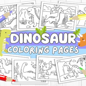 Easy Dinosaur Coloring Pages for Kids Toddlers Preschoolers Toddlers Coloring Book Easy Coloring Pages Dinosaur Printable Kids Activity