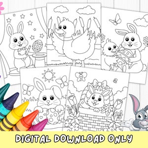 Easter Coloring Pages For Kids, Easter Coloring Pages, Easy Coloring, Easter Printables, Easter Activities, Easter Parties, Easter Bunny, Easter Games, Kids Coloring, Coloring Pages, Printables