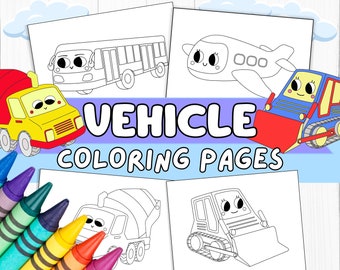 Páginas para colorear fáciles para niños, niños pequeños y preescolares Libro para colorear para niños pequeños Cute Coloring Pages Homeschool Printable, Kindergarten prints