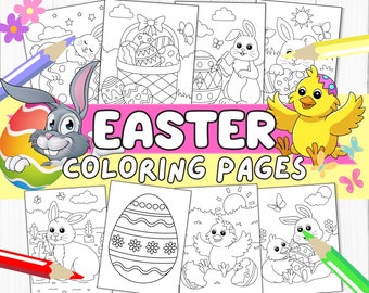 Easter Coloring Pages For Kids, Easter Coloring Pages, Easy Coloring, Easter Printables, Easter Activities, Easter Parties, Easter Bunny