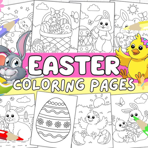 Easter Coloring Pages For Kids, Easter Coloring Pages, Easy Coloring, Easter Printables, Easter Activities, Easter Parties, Easter Bunny