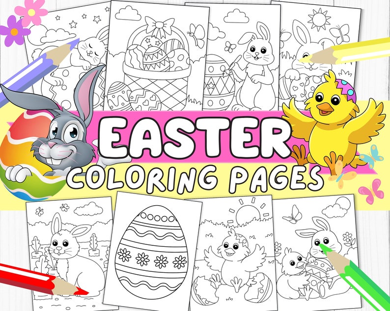 Easter Coloring Pages For Kids, Easter Coloring Pages, Easy Coloring, Easter Printables, Easter Activities, Easter Parties, Easter Bunny, Easter Games, Kids Coloring, Coloring Pages, Printables