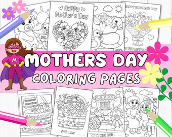 Mothers Day Coloring, Mothers Day Coloring For Kids, Easy Coloring, Mothers Day Printable, Mothers Day Activity, Best Mom Ever Gifts