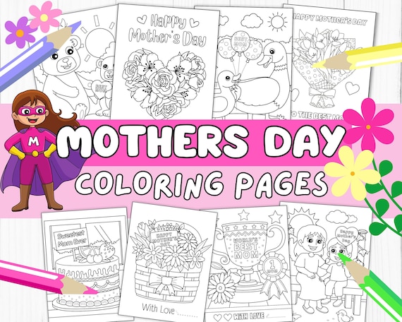 Mothers Day Coloring, Mothers Day Coloring For Kids, Easy Coloring, Mothers Day Printable, Mothers Day Activity, Best Mom Ever Gifts