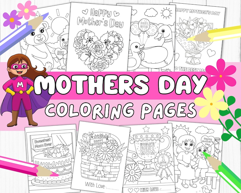 Mothers Day Coloring, Mothers Day Coloring For Kids, Easy Coloring, Mothers Day Printable, Mothers Day Activity, Best Mom Ever Gifts, Best Mom, Mothers Day Card, Kids Coloring, Coloring Pages, Easy Printable