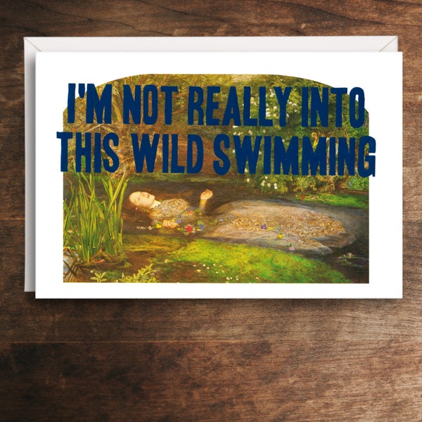 Funny Wild Swimming Card | For Him or Her | Unusual card | Brother, Sister, Colleague, Uncle, Swimmers