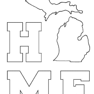 HOME Applique Pattern - Michigan, Crafting, Quilting