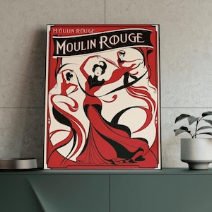 Moulin Rouge posters - Art Deco Prints - Moulin Rouge prints - wall art - Vintage posters - gifts for her - Decor - gifts for him - gifts