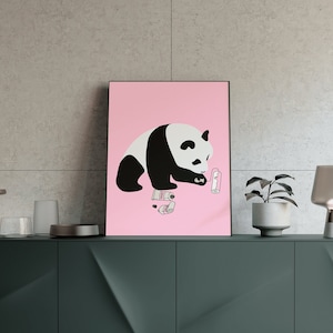 LÁMINAS POP ART - láminas rosas - láminas de animales - láminas de pandas - regalos para ella - láminas bonitas - láminas para niños - láminas infantiles - guardería