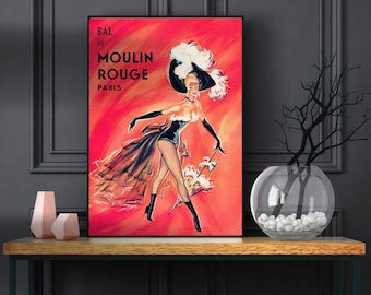 Moulin Rouge Poster – Vintage Art Deco Print, 1920s Wall Art
