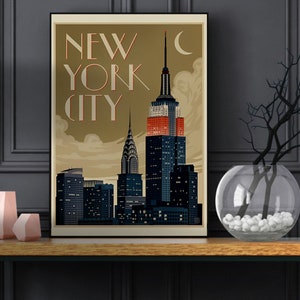 Art Deco prints - City wall art - 1920 prints - city prints - gifts for him - gifts for her - City poster - wall art - vintage posters