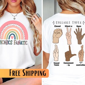 Reading Teacher Shirt Syllable Types Shirt First Grade Teacher Syllable Shirt Phonics T-Shirt Reading Shirt Cute 1st Grade Reading Teacher
