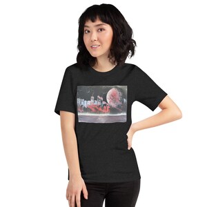 Space art city t-shirt