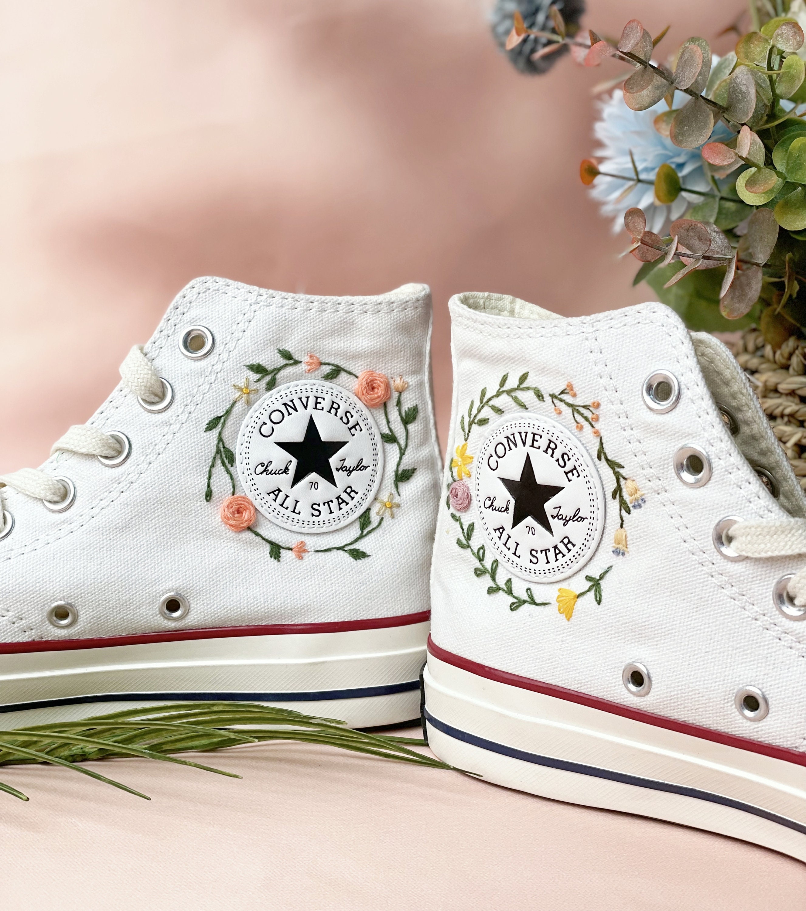 Converse Embroidered Shoesconverse Chuck Taylor -