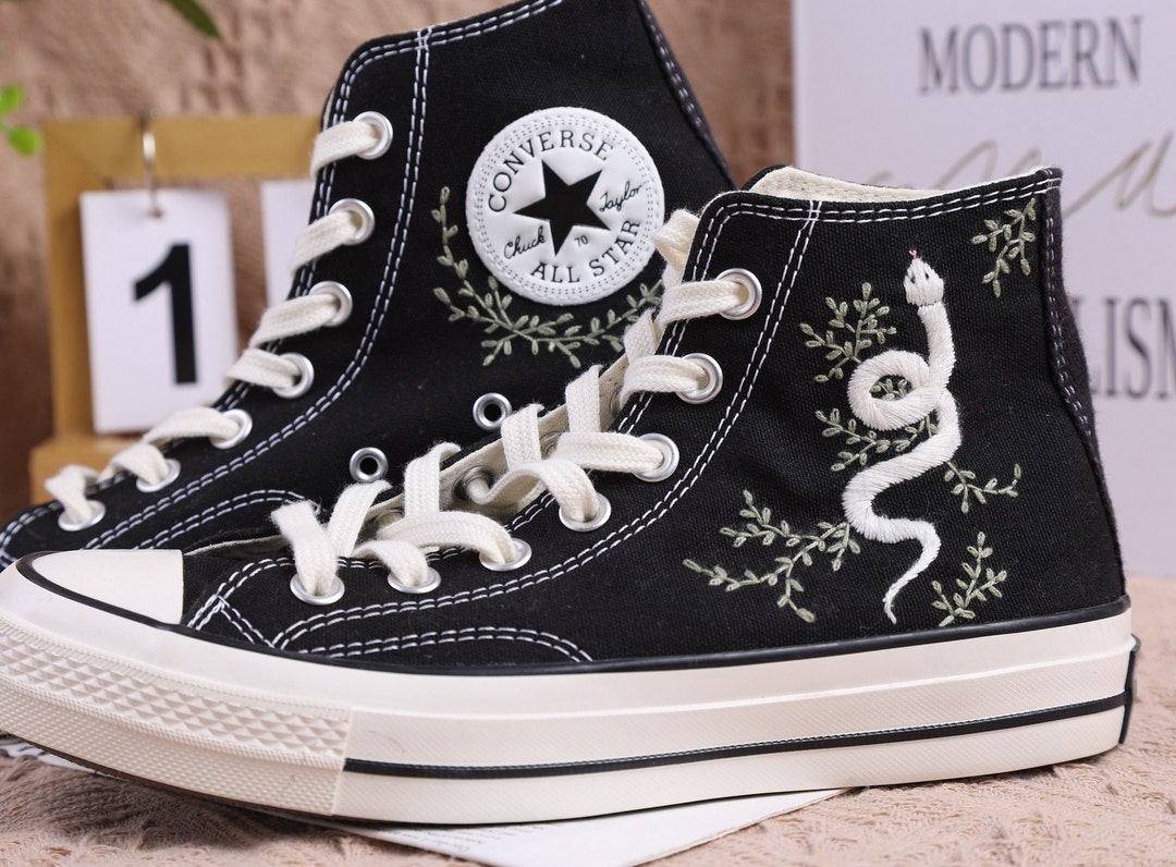 Embroidered Butterfly Converse/ Converse Custom Sun Flower Etsy