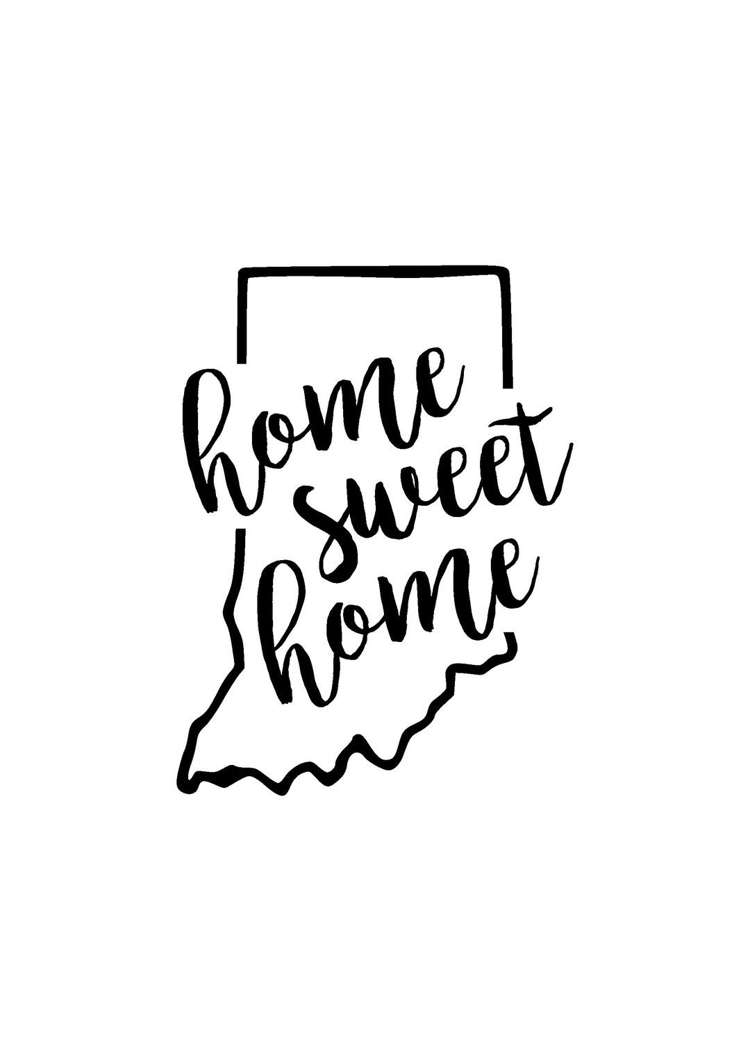 Home Sweet Home INDIANA SVG Digital File Shirt Decal Etsy