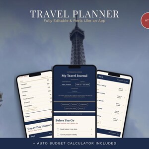 Interactive Travel Planner | HTML + PDF Budget Tracker (3 Languages)