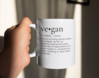 Vegan Definition #1 Mug, Vegan Gifts, Vegan Meme, Vegan Mug, Vegan Present, 11oz Mug