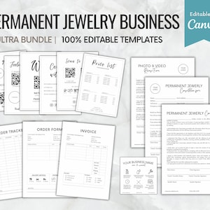 Permanent Jewelry Business Starter Kit, Permanent Jewelry Warranty Care Card, Permanent Jewelry Consent Forms, Permanent Jewelry Template