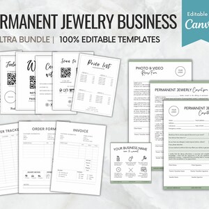 Permanent Jewelry Business Starter Kit, Permanent Jewelry Warranty Care Card, Permanent Jewelry Consent Forms, Permanent Jewelry Template