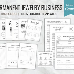 Permanent Jewelry Business Starter Kit, Permanent Jewelry Warranty Care Card, Permanent Jewelry Consent Forms, Permanent Jewelry Template