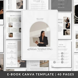 small business ebook template Canva | blogger ebook template | Digital ebook template | Minimalist magazine template | Lead magnet template