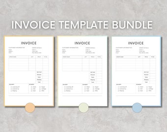invoice template, small business invoice, canva template, editable invoice, instant download, easy invoice