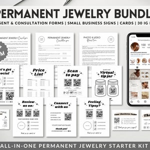 Permanent Jewelry Business Starter Kit, Permanent Jewelry Warranty Care Card, Permanent Jewelry Consent Forms, Permanent Jewelry Template