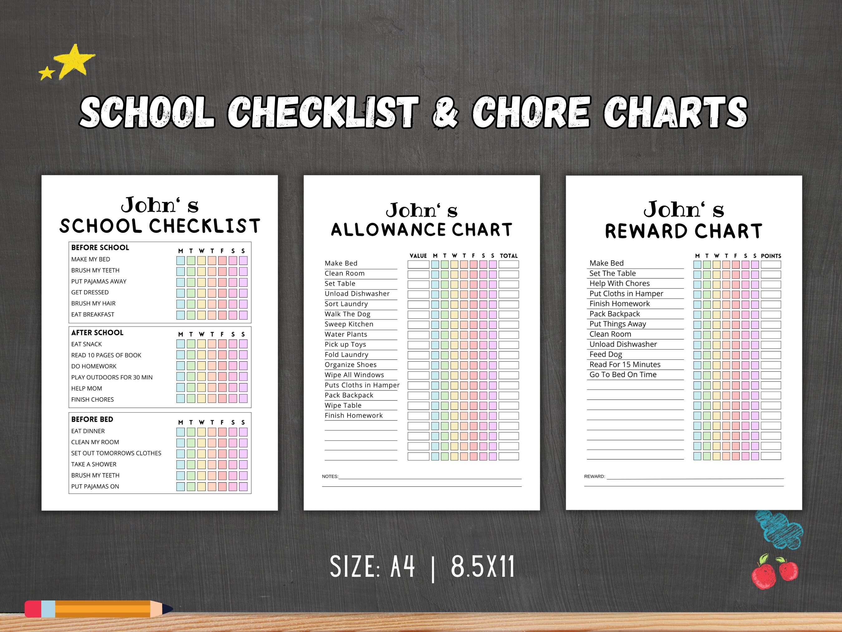 Printable editable 2023 2024 school planner school calendar etsy