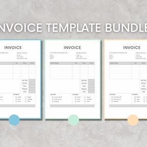 Invoice Template - Minimalist Business Invoice, Small Business Template, Modern Boho Client Invoice, Editable Template, Services Invoice