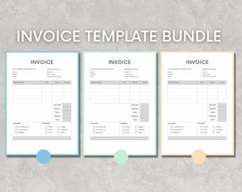 Invoice Template - Minimalist Business Invoice, Small Business Template, Modern Boho Client Invoice, Editable Template, Services Invoice