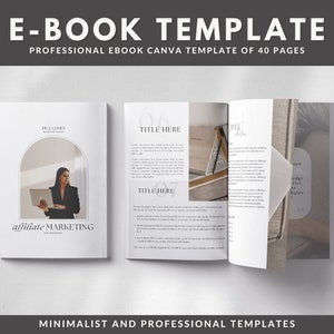 small business ebook template Canva | blogger ebook template | Digital ebook template | Minimalist magazine template | Lead magnet template