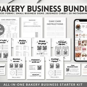 BAKERY BRANDING KIT, Cake Business Bundle, Bakery Business Forms Bundle, Small Business Templates, Baking Invoice, Cake Order Form