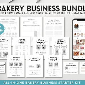 BAKERY BRANDING KIT, Cake Business Bundle, Bakery Business Forms Bundle, Small Business Templates, Baking Invoice, Cake Order Form