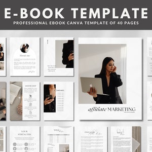 small business ebook template Canva | blogger ebook template | Digital ebook template | Minimalist magazine template | Lead magnet template