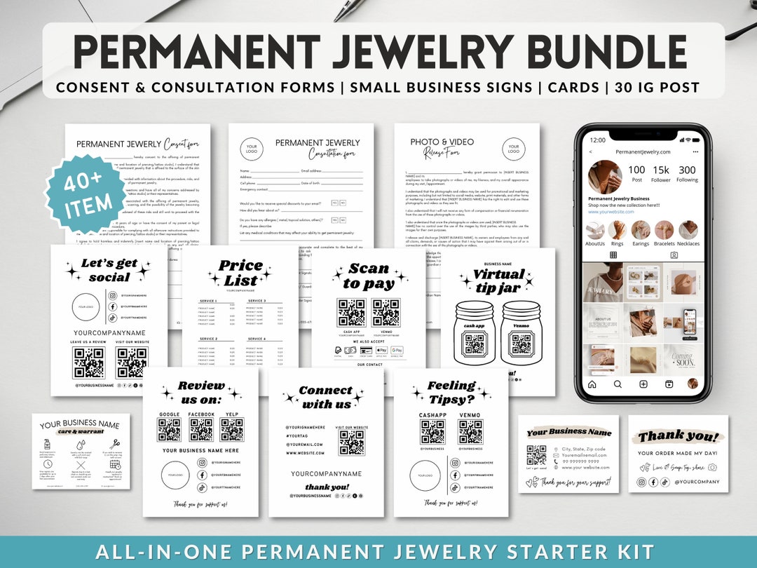 Permanent Jewelry Business Starter Kit, Permanent Jewelry Warranty Care