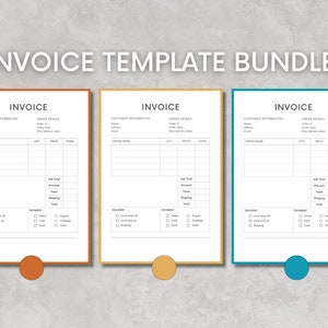 invoice template, small business invoice, canva template, editable invoice, instant download, easy invoice